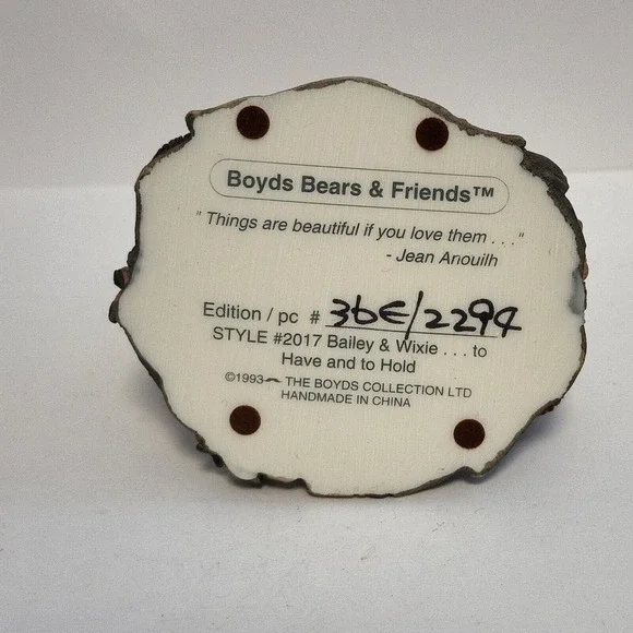 Boyds Bears Friends 2017 Bailey Pixie To Have and To Hold Figurine 2017 - Picture 7 of 10